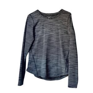 Tek Gear Shirt Long Sleeve Size Medium Black and Gray Athletic Thumbholes